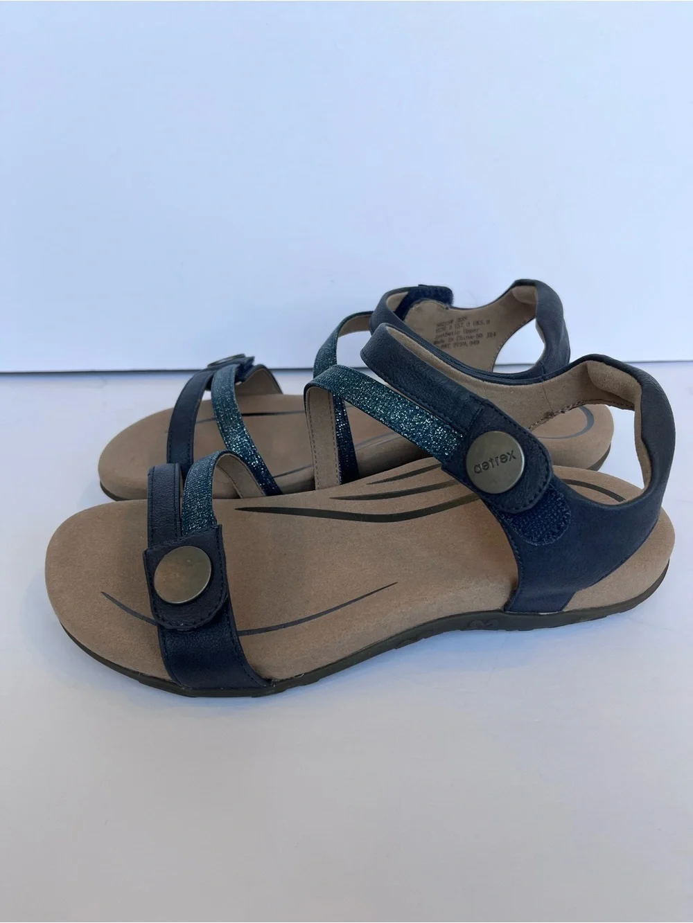 Aetrex Jess Blue Sandals